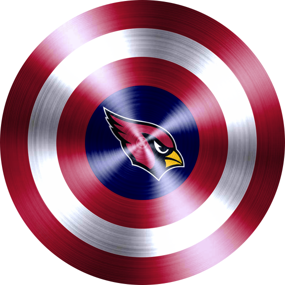 Captain American Shield With Arizona Cardinals Logo iron on paper